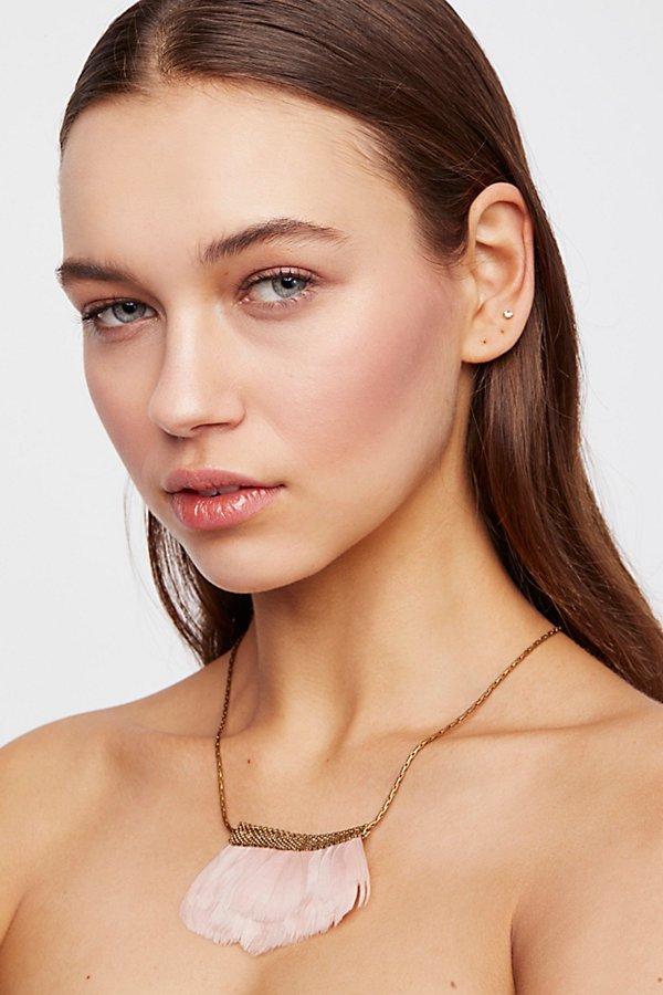 Serefina Feather Fan Necklace By Free People